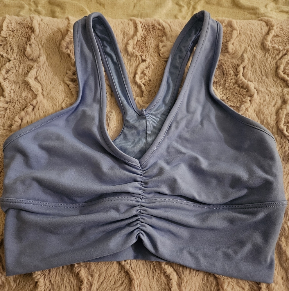 Alo Wild Thing Sports Bra Medium Light Blue
